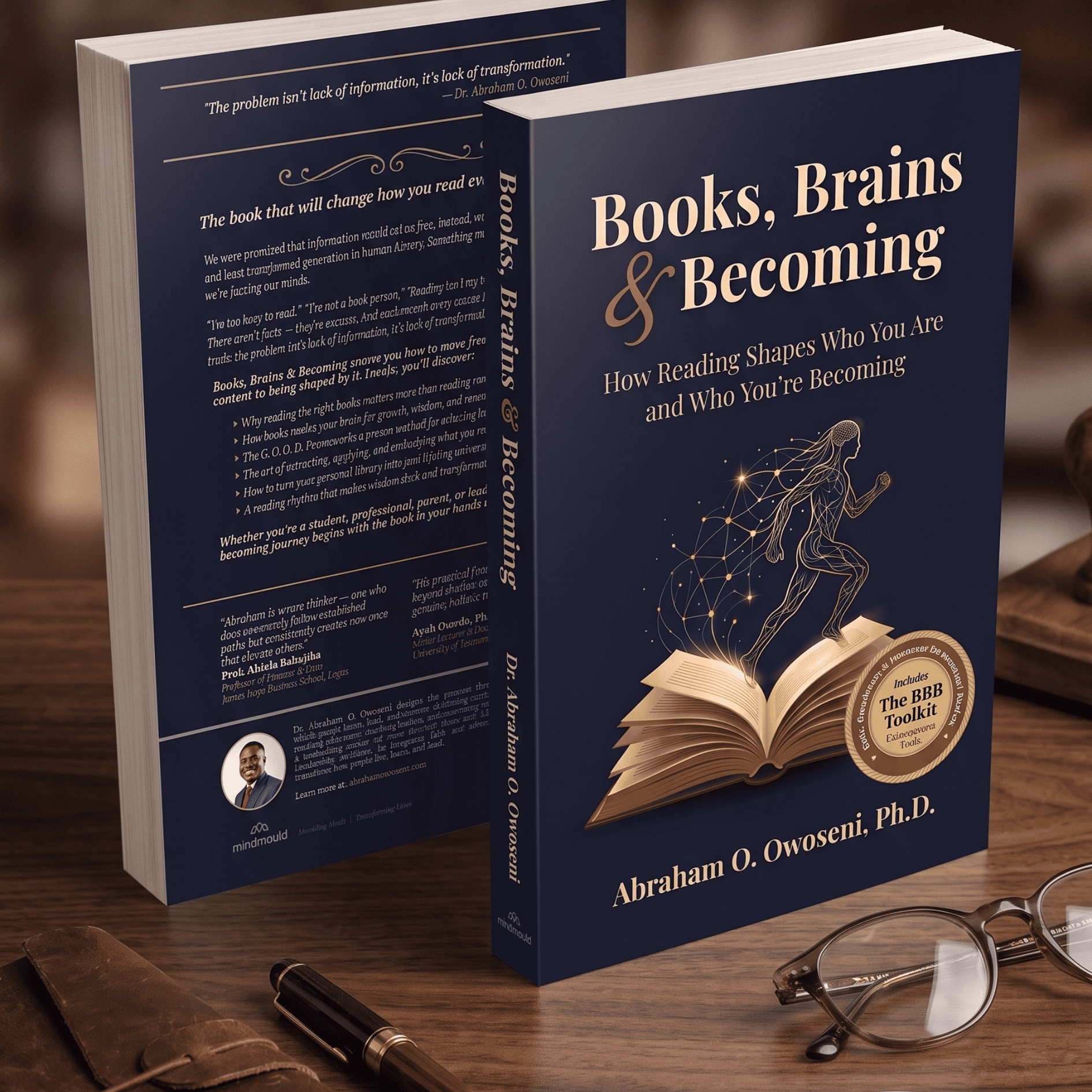 Books Brains and Becoming interior mockup