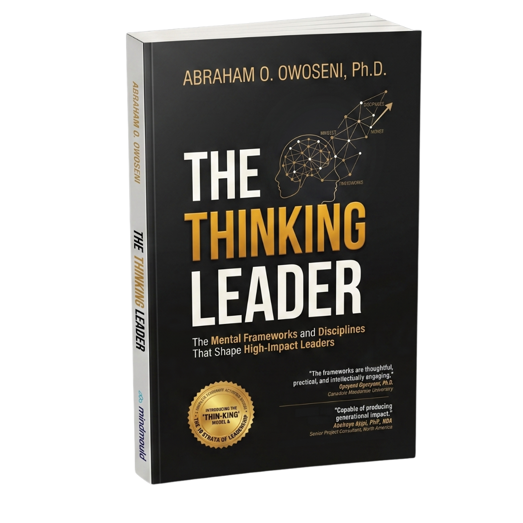The Thinking Leader — Paperback Cover by Abraham O. Owoseni